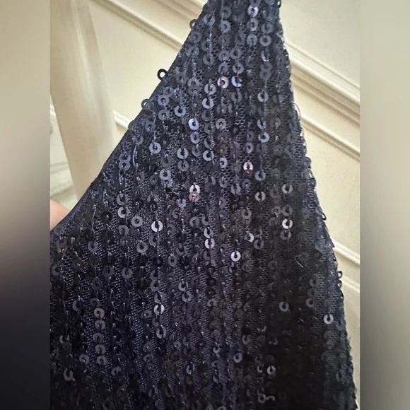 Navy blue sequin romper, size M - Picture 10 of 11